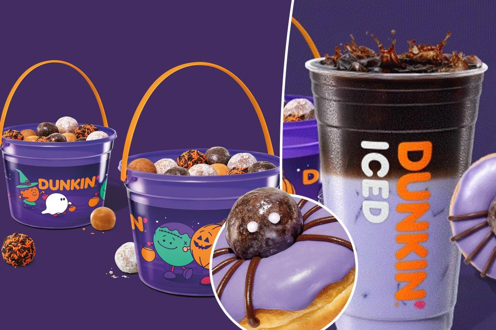 Dunkin' debuts Halloween-inspired menu and Munchkin bucket